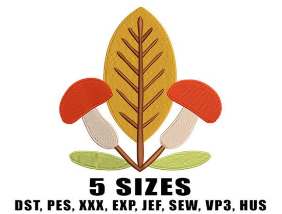 Beautiful Leaves Embroidery Designs