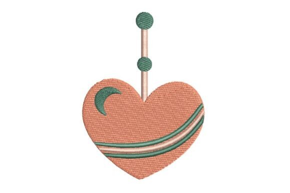 Boho Heart with Crescent and Stripes
