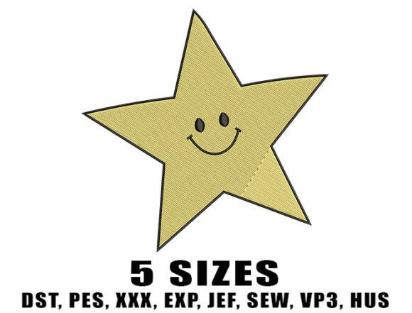 Cartoon Star Embroidery Designs