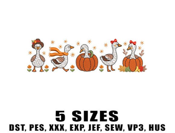 Feelin Goosey Fall Embroidery Designs