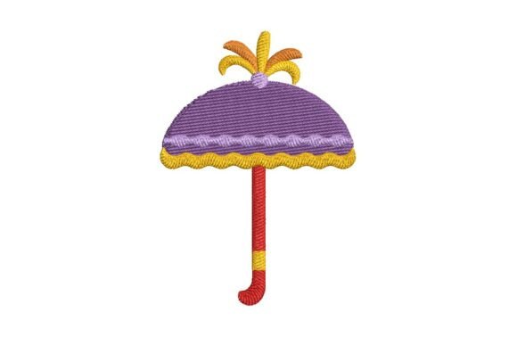 Festive Carnival Umbrella Embroidery Design