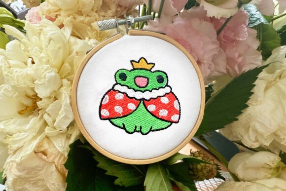 Frog Princess Machine Embroidery
