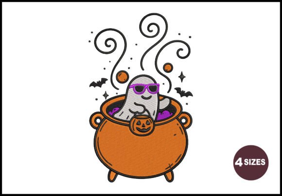 Ghost Cauldron Embroidery