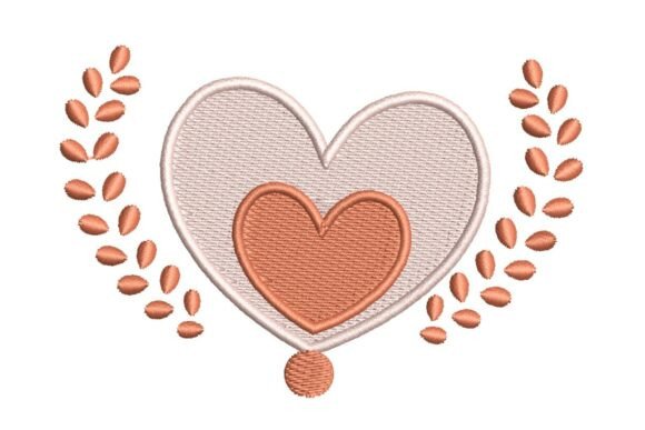 Heart with Laurel Wreath Embroidery