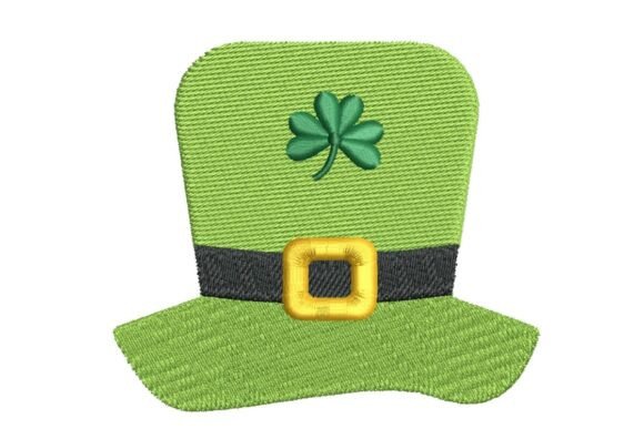Lucky Green Leprechaun Hat Embroidery