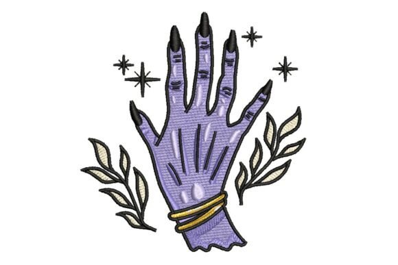 Mystical Witch Hand Embroidery Design