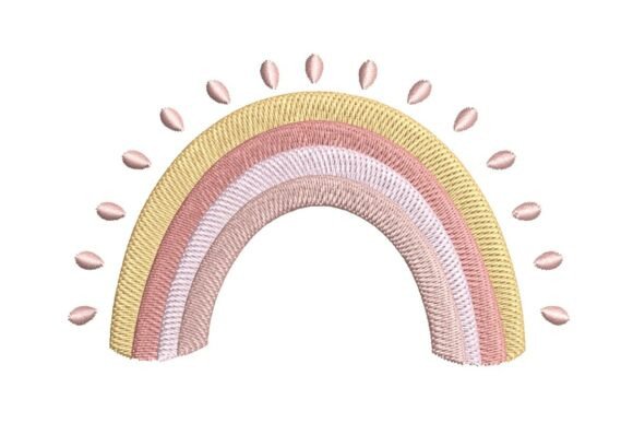 Pastel Rainbow Arch with Radiant Drops